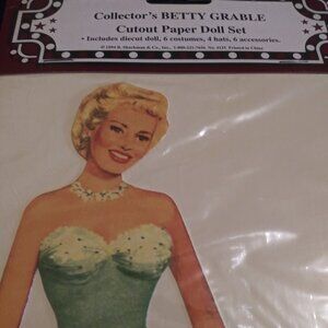 COLLECTOR'S BETTY GRABLE Cutout Paper Doll Set